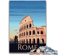 Puzzles artistiques de Voyage à Rome, Italie, pour Adolescents, 1000 pièces, Jeu éducatif Familial, idéal pour la décoration de Bureau, 1000 pièces (26x38cm)