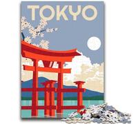 Puzzles artistiques de Voyage à Tokyo, Japon, pour Adolescents, 1000 pièces, Parfaits pour Les soirées Jeux, Jouet coloré pour la Maison, Cadeau 1000 pièces (26x38cm)