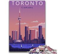 Puzzles artistiques de Voyage à Toronto (Ontario) pour Adultes 1000 pièces, Jouets de Divertissement Familial, idéal comme Cadeau pour Toute la Famille (1000 pièces, 50x75cm)