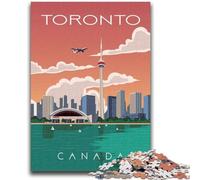 Puzzles artistiques de Voyage à Toronto (Ontario) pour Adultes et Adolescents, Jeux éducatifs, décoration d'intérieur, Cadeau d'anniversaire, Art Mural, 1000 pièces (50x75cm)