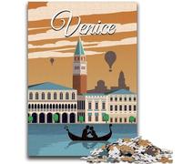 Puzzles artistiques de Voyage à Venise, Italie, 1000 pièces, Cadeaux pour Adultes, idée Cadeau pour Un Anniversaire, Un séjour de détente, décoration Murale pour 14 Ans et Plus (50x75cm)
