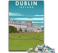 Puzzles artistiques de Voyage Dublin Irlande 1000 pièces pour Adultes, à partir de 14 Ans, décoration d'intérieur, Jeux de Famille, Cadeaux de Noël et d'anniversaire, 1000 pièces (26x38cm)