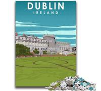 Puzzles artistiques de Voyage Dublin Irlande pour Adultes 1000 pièces, Jouets éducatifs, Jeux Anti-Stress, Cadeaux du Père Noël Secret pour Les 14 Ans et Plus 1000 pièces (50x75cm)