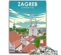 Puzzles artistiques de Voyage Zagreb Croatie pour Adultes 1000 pièces, Jouets de Divertissement Familial, idéal comme Cadeau pour Toute la Famille 2000 pièces (70x100cm)