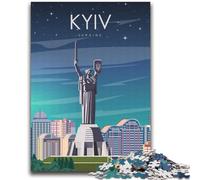 Puzzles artistiques Kiev Ukraine pour Adolescents 2000 pièces, Jeu Stimulant et Jeu Familial avec Affiche et fiche de Questions-réponses Assorties 2000 pièces (70x100cm)