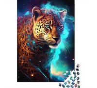 Puzzles artistiques léopard Brillant 500 pièces pour Adultes Puzzle 500 pièces Puzzles Adultes Puzzles Cadeaux 500 pièces (52x38cm)
