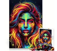 Puzzles artistiques Neon Cyber Beauty pour Adolescents, 1000 pièces, Jeu de logique Solide, Plaisir partagé, Bords Nets, Joli Cadeau (50x75cm)