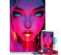 Puzzles artistiques Neon Drip pour Adultes, 1000 pièces, Jeu intellectuel, Anti-Stress, découpe précise, (50x75cm)