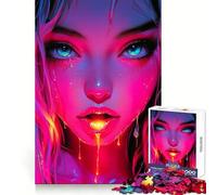 Puzzles artistiques Neon Drip pour Adultes, 1000 pièces, Jeu intellectuel, Anti-Stress, découpe précise, (50x75cm)
