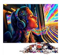 Puzzles artistiques pour Adultes 1000 pièces Esprit Arc-en-Ciel Le Puzzle en Bois est idéal comme Cadeau pour Toute la Famille et Les 19,7 x 29,5 Pouces