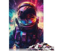 Puzzles artistiques pour adultes avec astronautes, puzzles de 1000 pièces pour adolescents à partir de 12 ans, cadeaux pour la veille de Noël, 1000 pièces (38 x 26 cm)