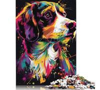 Puzzles artistiques pour Chiens bretons pour Adultes, 1 000 pièces, pour Adolescents de 12 Ans et Plus, Cadeaux de Noël, 1 000 pièces (75 x 50 cm)