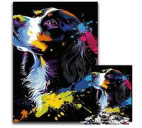Puzzles artistiques pour Chiens Cocker Spaniel Anglais 1000 pièces pour Adultes Puzzles stimulants Activité éducative pour Les compétences cognitives Amélioration des compétences cognitives