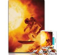 Puzzles Astronaute Surf 1000 pièces pour Adultes, Jeu éducatif, défi, idéal comme Cadeau pour Toute la Famille 50x75cm