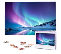 Puzzles aurores boréales à partir de photos - Puzzle en bois personnalisé de 1 000 pièces pour adultes - Puzzle à images personnalisées, cadeaux pour famille, mariage, amis