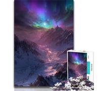 Puzzles Aurores Boréales pour Adultes et Adolescents, 1 000 pièces, Jeux éducatifs, Anti-Stress, liste de souhaits avec Le Père Noël (50x75cm)