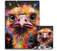 Puzzles Autruche 1000 pièces pour Adultes Puzzles pour Adultes Idéal pour Les Amoureux, Cadeau Parfait pour Noël, Nouvel an, Saint-Valentin 26x38cm / 10,23x14,96 Pouces