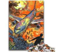 Puzzles Avion Perdu pour Adultes 1 000 pièces, Jeu Stimulant et Familial avec des pièces de Formes aléatoires entièrement emboîtables (38x26cm)