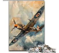 Puzzles Avion Spitfire pour Adultes et Adolescents, 1000 pièces, Jeu Stimulant, Chaque pièce est Unique - Jeu Familial Stimulant (26x38cm)
