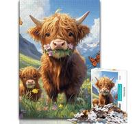 Puzzles Baby Yak pour Adultes 1000 pièces, Staycation Kill Time, Chaque pièce est Unique - Jeu Familial Stimulant et Amusant (75x50cm)