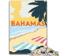 Puzzles Bahamas Beach City pour Adolescents 1000 pièces, Jouets addictifs pour stimuler l'intelligence cérébrale, Cadeaux d'anniversaire pour Les 14 Ans et Plus, 1000 pièces (26x38cm)