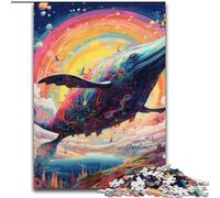 Puzzles Baleine Colorée Puzzles Impossibles pour Adultes Taille 26x38cm Parfait pour la décoration intérieure, Les Anniversaires, Les Vacances et Les Cadeaux