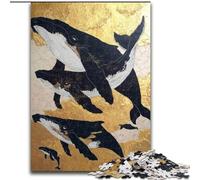 Puzzles Baleine Dorée 1000 pièces pour Adultes, Jeux éducatifs, décoration d'intérieur, Cadeaux Uniques (50x75cm)
