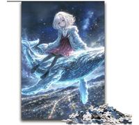 Puzzles Baleine et Fille pour Ados, 2000 pièces, Jeux éducatifs, Jouets à Faire soi-même avec Affiche et fiche de Questions Assorties, pour Les 14 Ans et Plus (70x100cm)