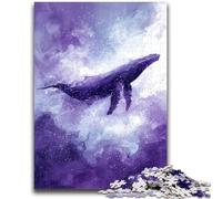 Puzzles Baleines aquarelles 1000 pièces pour Adultes, Jouets éducatifs, Anti-Stress, Cadeaux du Père Noël Secret pour Les Enfants de 14 Ans et Plus, 50x75cm