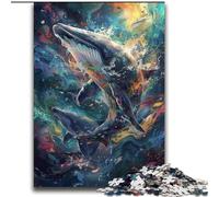 Puzzles Baleines dans la Galaxie pour Adultes et Adolescents, à partir de 14 Ans, Art Déco, Jeux en Famille, Cadeaux de Noël et d'anniversaire (70x100cm)