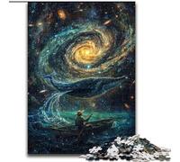 Puzzles Baleines dans l'espace pour Adultes et Adolescents, Jeu Familial Anti-Stress, défi Difficile, Cadeaux pour Amis et Famille (26x38cm)