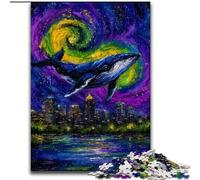 Puzzles Baleines mystérieuses 1000 pièces pour Adultes, à partir de 14 Ans, Jeux de réflexion en Famille, Cadeaux d'anniversaire de Noël (50x75cm)