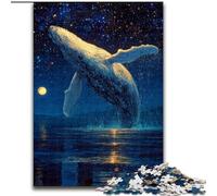 Puzzles Baleines mystérieuses pour Adolescents 1000 pièces, Jeu Stimulant, Chaque pièce est Unique - Jeu Familial Stimulant (50x75cm)