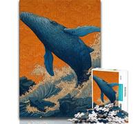 Puzzles Baleines mystérieuses pour Adultes 1000 Puzzles, Difficiles à compléter mais Amusants et Humoristiques, décoration d'intérieur et Cadeaux Uniques 38x26cm