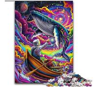 Puzzles Baleines psychédéliques 1000 pièces pour Adultes, Cadeaux, Aide Le Cerveau à exercer des Jouets addictifs pour cultiver la Patience, Jeu de défi Unique 26x38cm