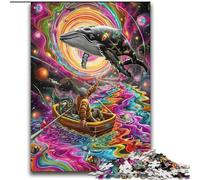 Puzzles Baleines psychédéliques pour Adolescents, 2000 pièces, adaptés aux Personnes de 14 Ans et Plus Idées Cadeaux de décoration intérieure 70x100cm