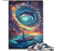 Puzzles Baleines psychédéliques pour Adultes 1000 Puzzles, Difficiles à réaliser, mais Amusants et Humoristiques Cadeau d'anniversaire, Cadeaux, décoration Murale 26x38cm