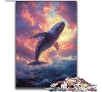Puzzles Baleines sautant au Coucher du Soleil pour Adultes et Adolescents, 2000 pièces, pour stimuler Le Cerveau, Jouets addictifs pour cultiver la Patience, Jeu de défi Unique (70x100cm)