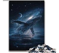 Puzzles Baleines sous Le Ciel Nocturne pour Adultes et Adolescents, Jeu Stimulant et Jeu Familial, Cadeau d'anniversaire, décoration Murale (70x100cm)