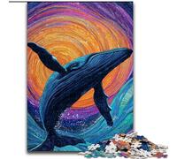 Puzzles Baleines spatiales 1000 pièces pour Adultes, Jeux éducatifs, décoration d'intérieur, Cadeau d'anniversaire, décoration Murale 26x38cm