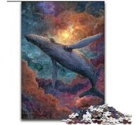 Puzzles Baleines spatiales pour Adultes 1000 Puzzles, Jeux Amusants, Chaque pièce est Unique - Jeu Familial Stimulant et Amusant (26x38cm)