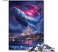 Puzzles Baleines spatiales pour Adultes et Adolescents, 1000 pièces, Jeu Stimulant, Chaque pièce est Unique - Jeu Familial Stimulant (26x38cm)