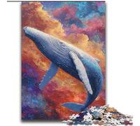 Puzzles Baleines spatiales pour Adultes et Adolescents, Jeux éducatifs, décoration d'intérieur, Cadeau d'anniversaire, décoration Murale (70x100cm)