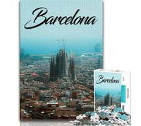 Puzzles Barcelone 1000 pièces pour Adultes, Difficiles à réaliser mais Amusants et Humoristiques, décoration d'intérieur et Cadeaux Uniques 50x75cm