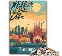 Puzzles Barcelone Dreamscape pour Adolescents 2000 pièces, Jeu Stimulant et Familial avec Affiche et fiche de Questions-réponses Assorties 2000 pièces (70x100cm)