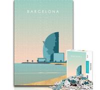 Puzzles Barcelone pour Adolescents, 1 000 pièces, Jouet éducatif et éducatif, idéal comme Cadeau pour Toute la Famille, 50x75cm