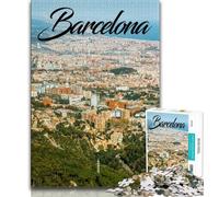 Puzzles Barcelone pour Adultes et Adolescents 1000 pièces, Jeu Familial Anti-Stress, défi Difficile, Superbes Cadeaux et Jouets 38x26cm