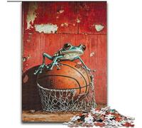Puzzles Basket-Ball et Grenouille pour Adolescents 1000 pièces, Jouets éducatifs et Anti-Stress avec Père Noël (50x75cm)