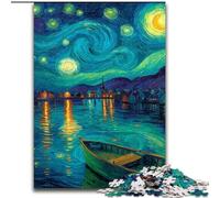 Puzzles Bateau Ciel Étoilé 1000 Pièces pour Adultes, Jouets Addictifs pour la Décoration de la Maison (50x75cm)