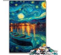 Puzzles Bateau Ciel Étoilé pour Adultes 1000 Pièces, Jeux Éducatifs DIY avec Affiche et Fiche de Questions Assorties pour 14 Ans et Plus (50x75cm)